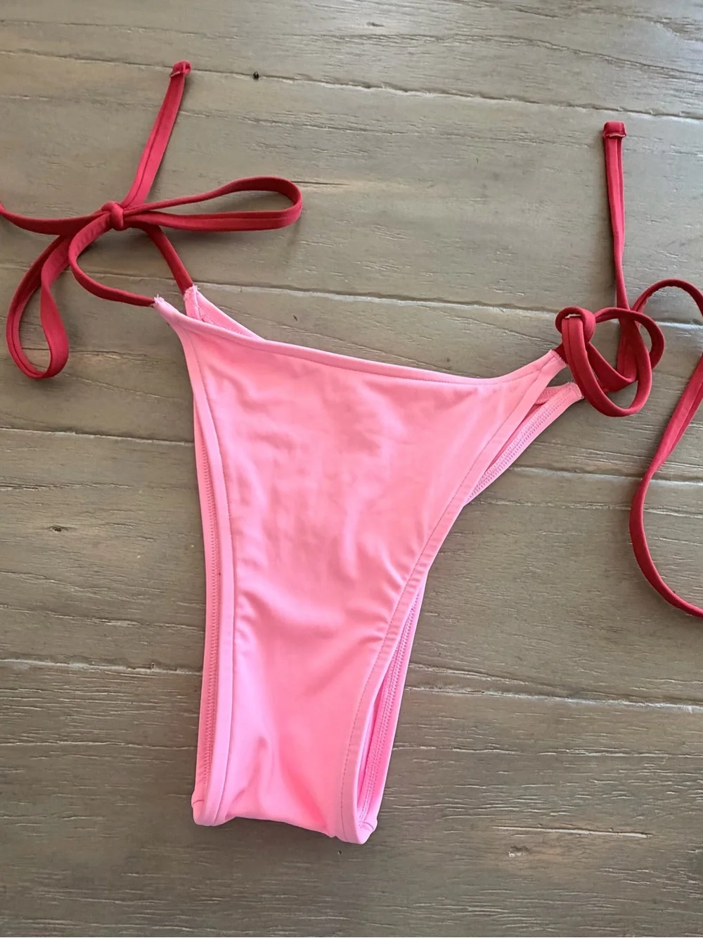 Pink Love Tie Side Frankies Bikinis Rosemary Bikini Bottom